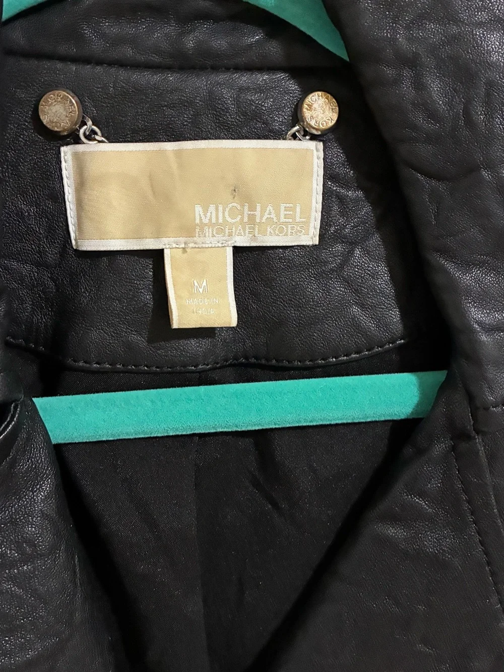 Michael Kors leather moto jacket large